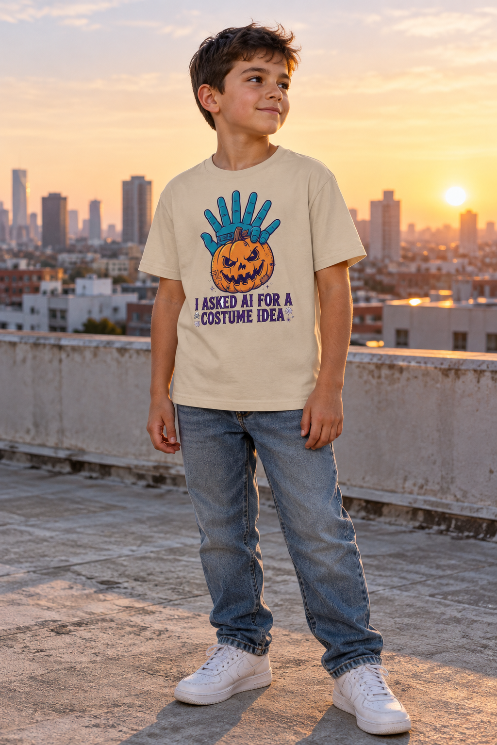 AI-generated editorial photo of HOTFIX 008 I Asked AI For A Costume Youth Short Sleeve T-Shirt, scene 1