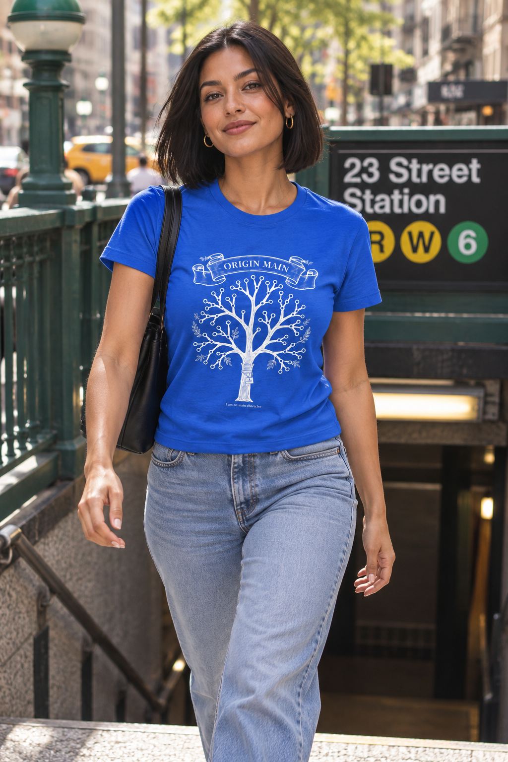 AI-generated editorial photo of HOTFIX 005 Origin Main Womans T-Shirt, scene 2
