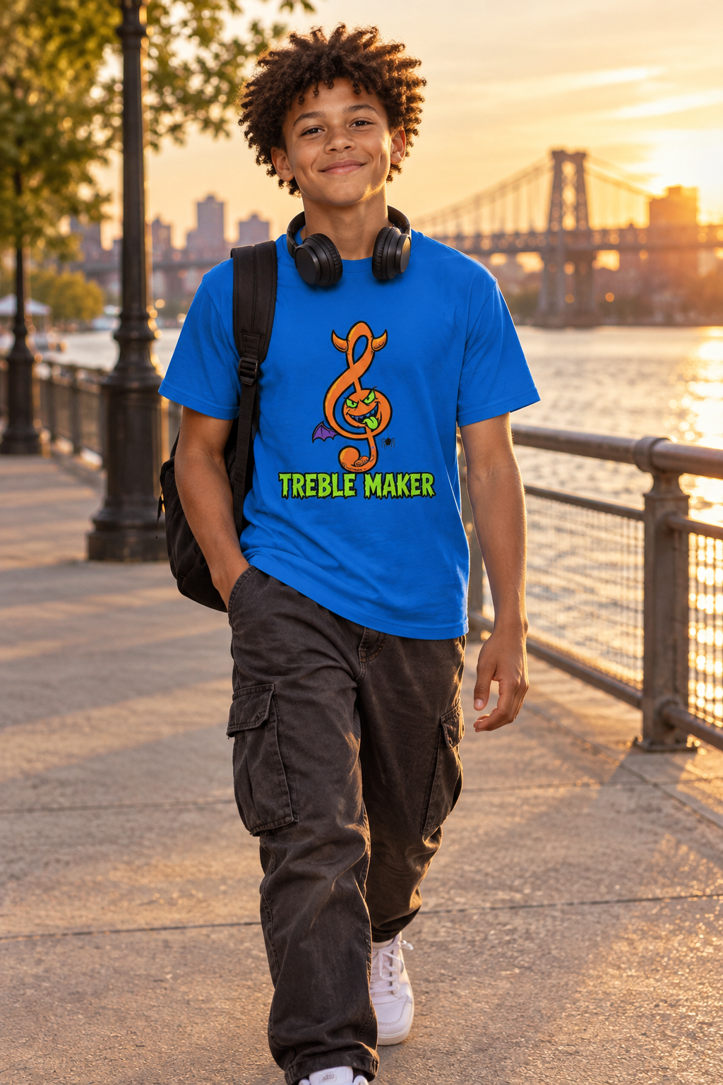 AI-generated editorial photo of HOTFIX 009 Treble Maker Youth T-Shirt, scene 3