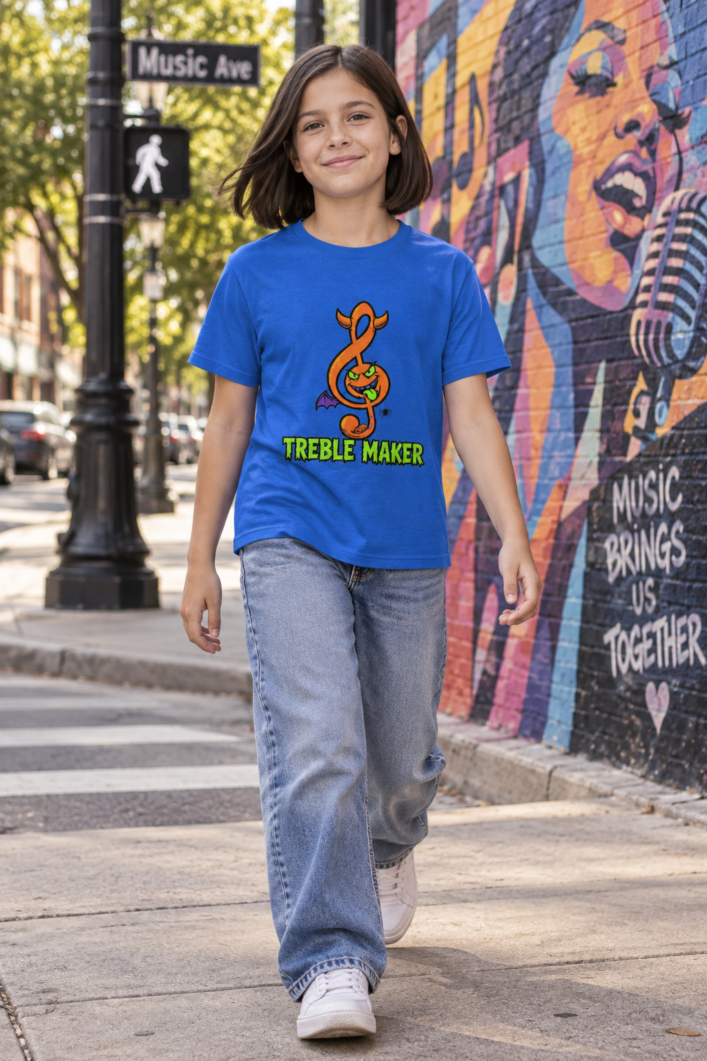 AI-generated editorial photo of HOTFIX 009 Treble Maker Youth T-Shirt, scene 2