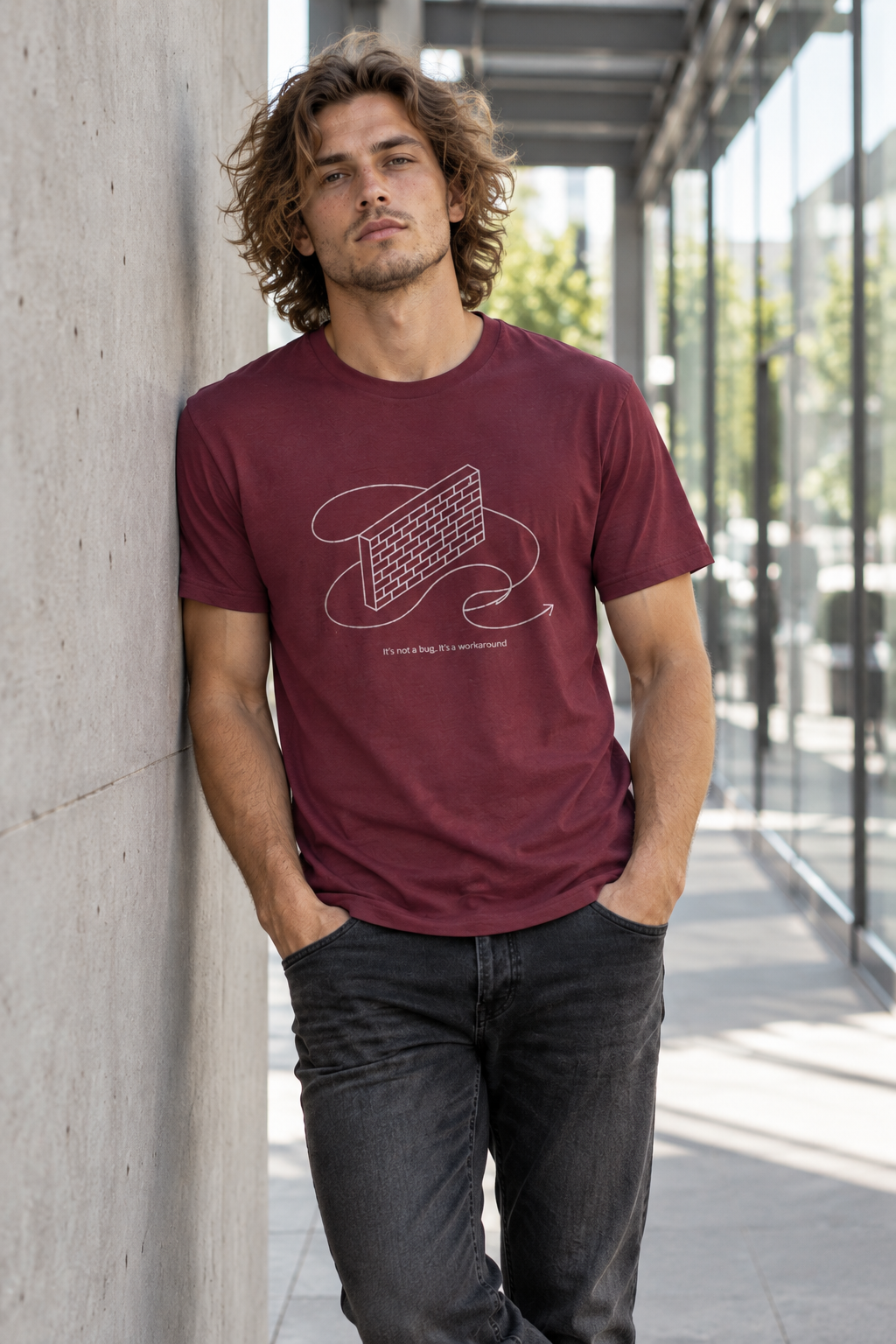 AI-generated editorial photo of HOTFIX 010 WORKAROUND.EXE T-Shirt, scene 1
